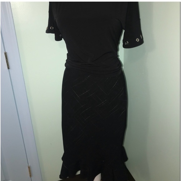 Michele vintage pinup mermaid style ruffle bottom skirt - Picture 2 of 7